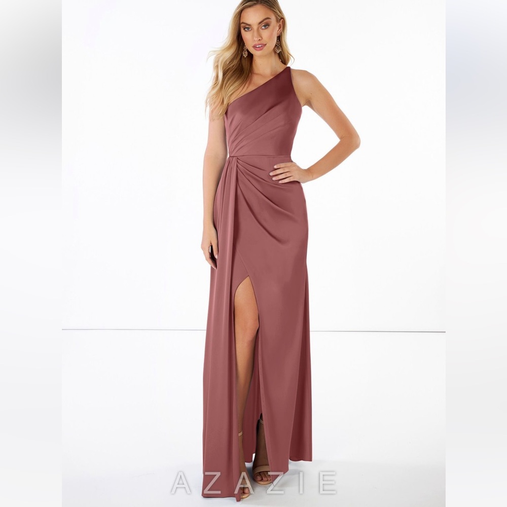 Azazie bridesmaid mauve dress
